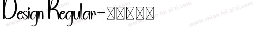 Design Regular字体转换